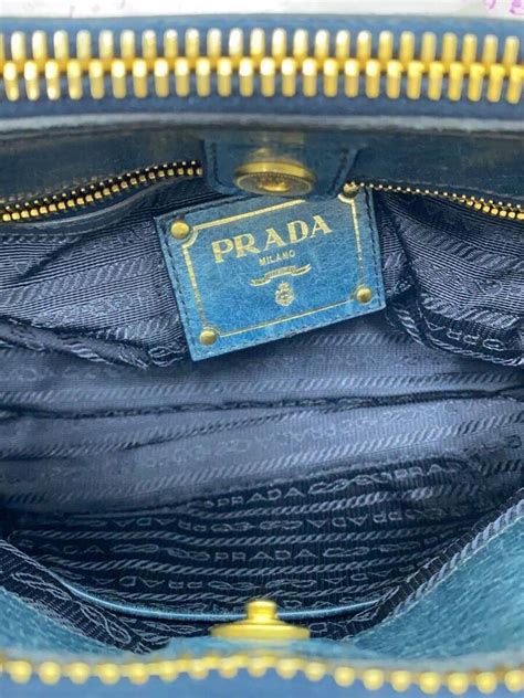 prada vitello shine bn2324|PRADA Handbag BN2324 2 Way VITELLO SHINE Leather Blue .